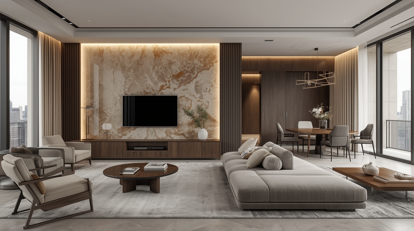 18 Wall Texture Ideas to Add Dimension to Your Space - The Spruce - Apartment Interior With Textured Accent