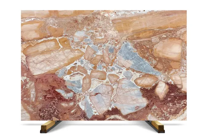 Turkish Earth Blue Marble - Breccia Slabs USA