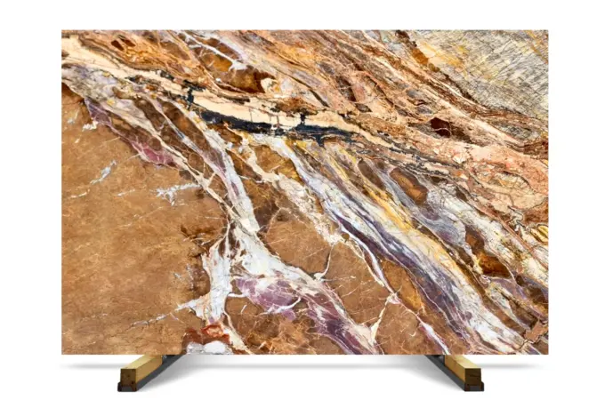 Fusion Berry Marble - Luxury Flow Pattern Slabs USA