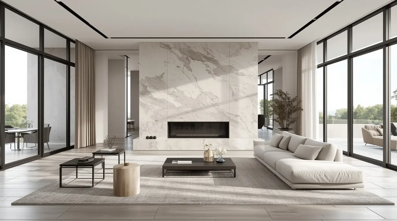 How to Choose Marble Slabs for Open-Concept Living Rooms
