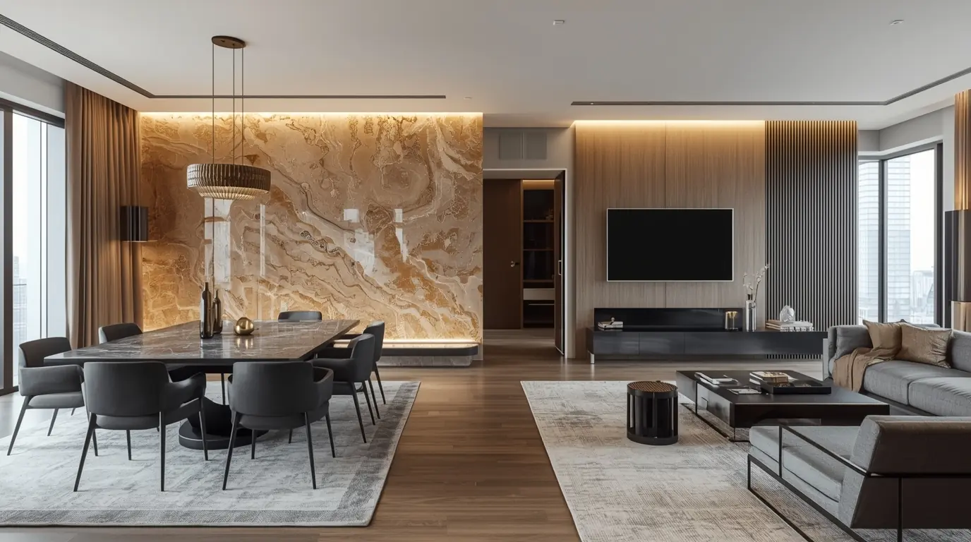 Natural Stone Accent Walls for Modern Apartments