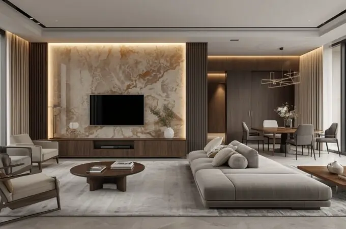 Natural Stone Accent Walls for Modern Apartments